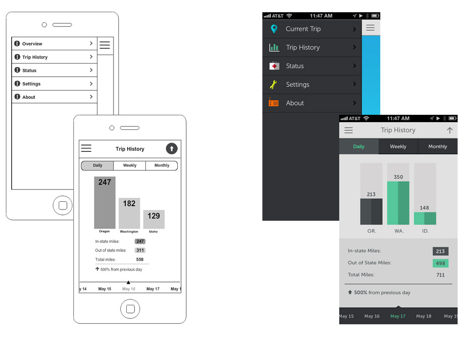 Mileage collection app